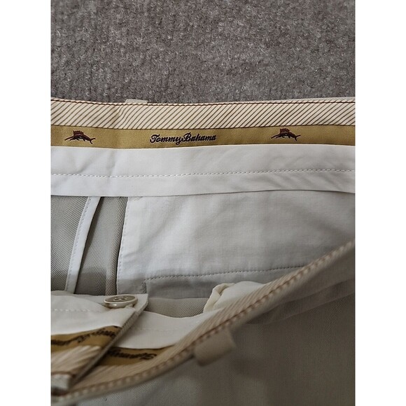 Tommy Bahama Pants Mens 35x32 Beige Silk Cotton Vacation Beach - Picture 6 of 9